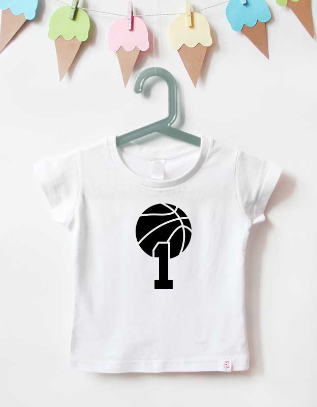 geburtstagsshirt basketball -weiß-schwarz