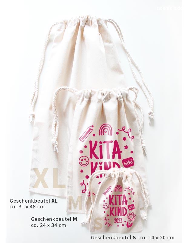 geschenkbeutel -kitakind - pink