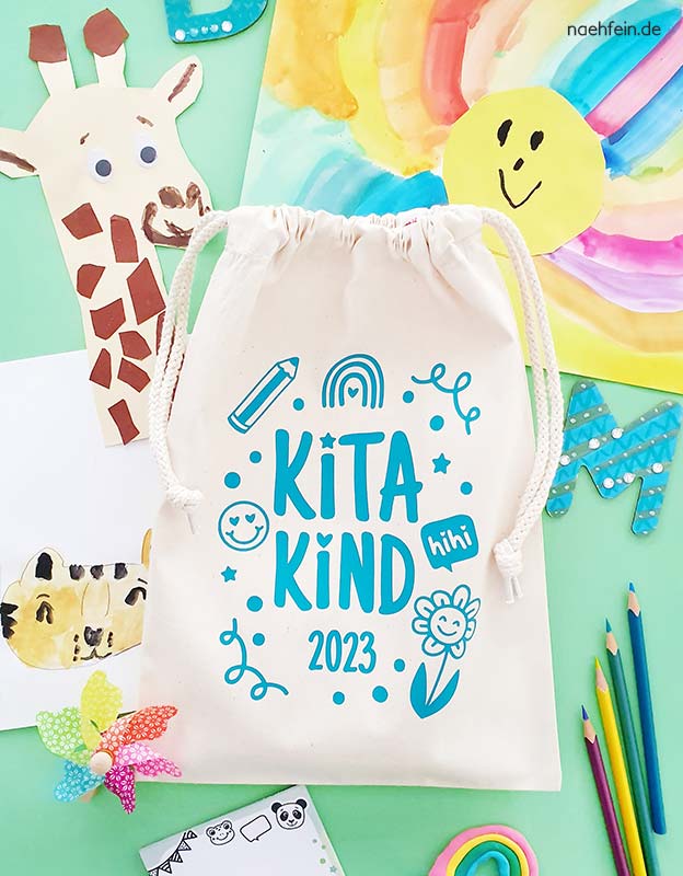 geschenkbeutel -kitakind kinderbilder -design naehfein