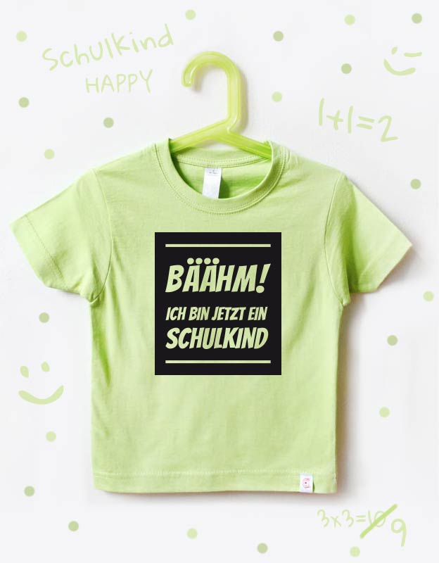 einschulung tshirt - baehm - grün schwarz