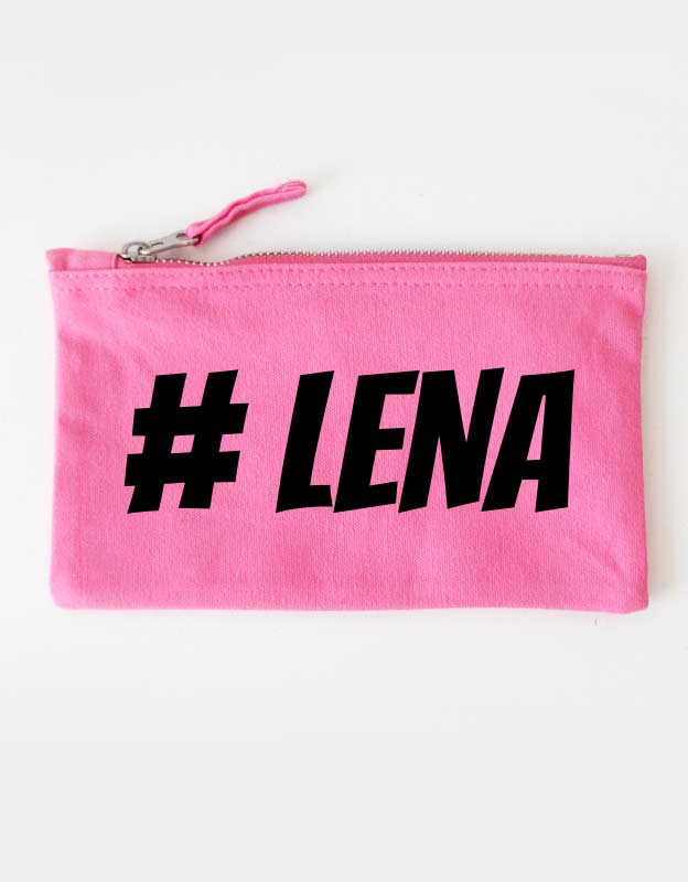 federtasche - hashtag - pink schwarz