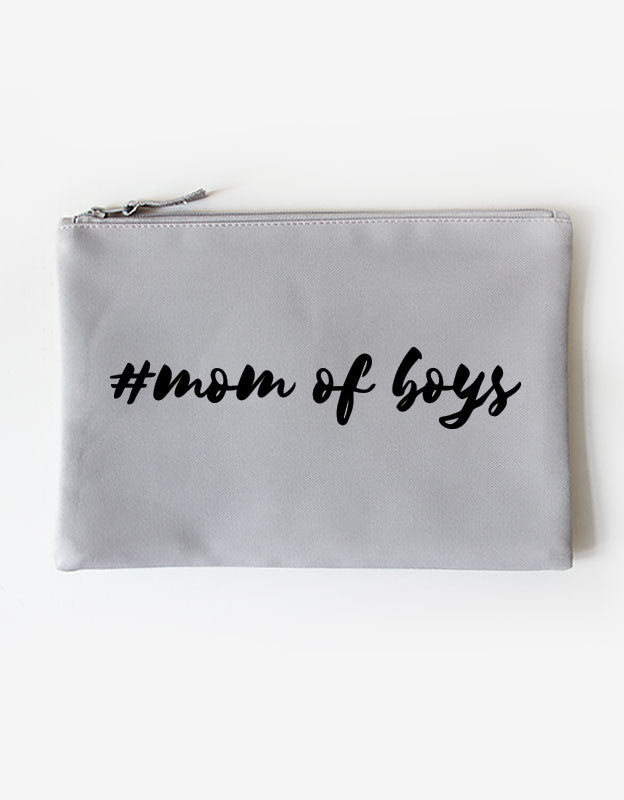 tasche - mom of boys - grau schwarz