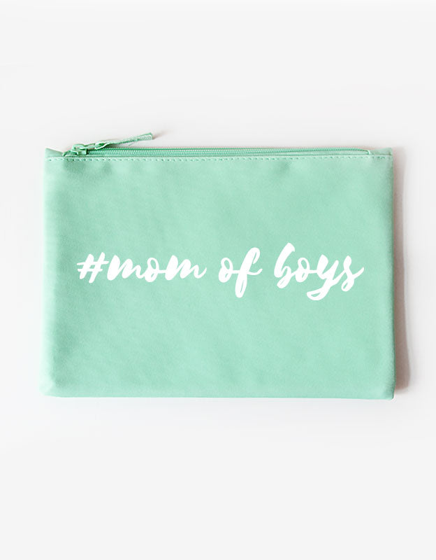 tasche - mom of boys - mint weiß