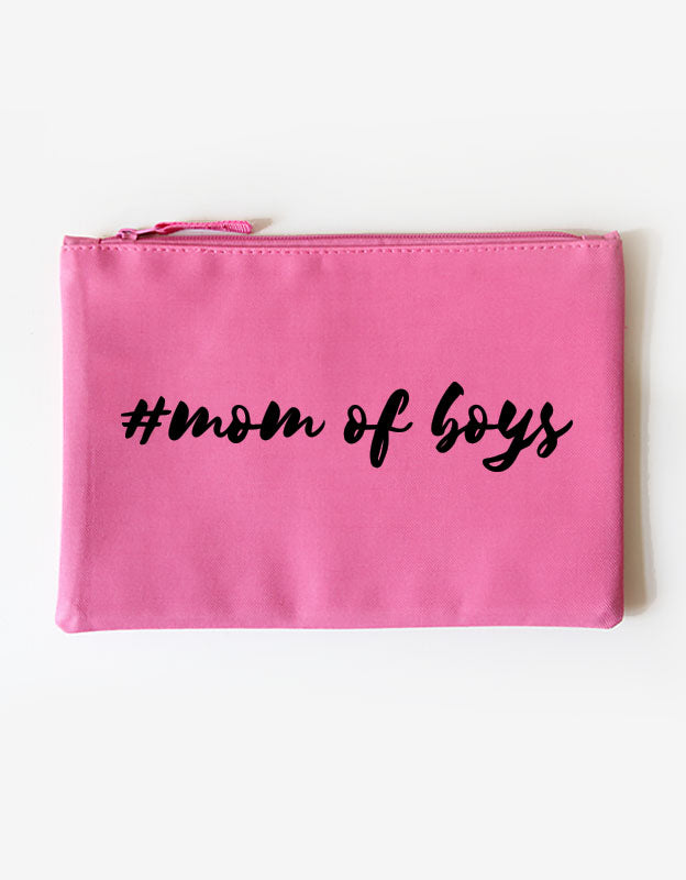 tasche - mom of boys - pink schwarz