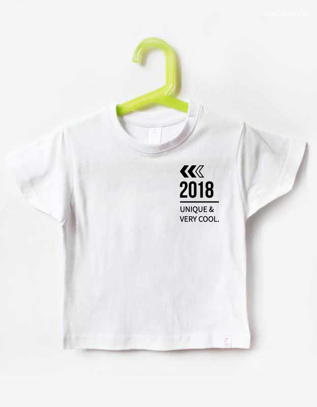 Geschenkidee Kindergeburtstag-individuelles Shirt mit Zahl - limited edition Kindershirt weiß mit schwarzem Aufdruck
