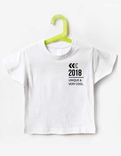 Geschenkidee Kindergeburtstag-individuelles Shirt mit Zahl - limited edition Kindershirt weiß mit schwarzem Aufdruck