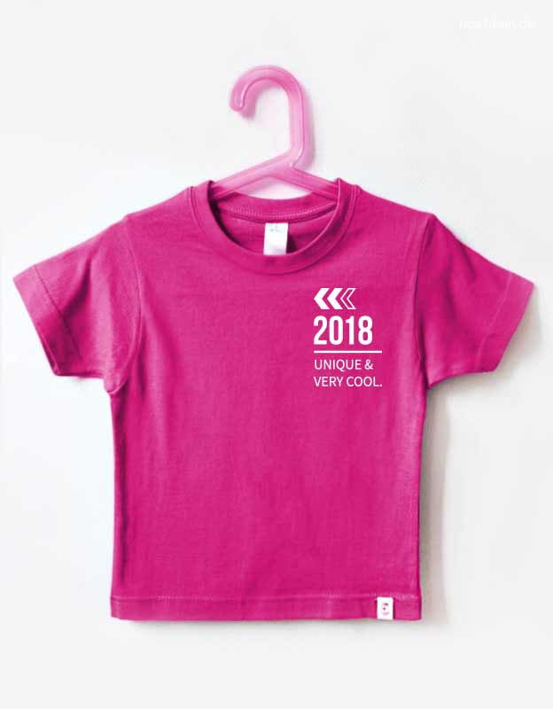 Geburtstagsshirt 8 Jahre Mädchen - Design limited edition - pinkes Shirt weißer Aufdruck