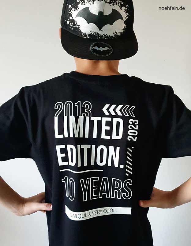personalisiertes Geburtstagsshirt 1-10 Jahre | Limited Edition Typografie - Geburtstagsshirt 10 Jahre