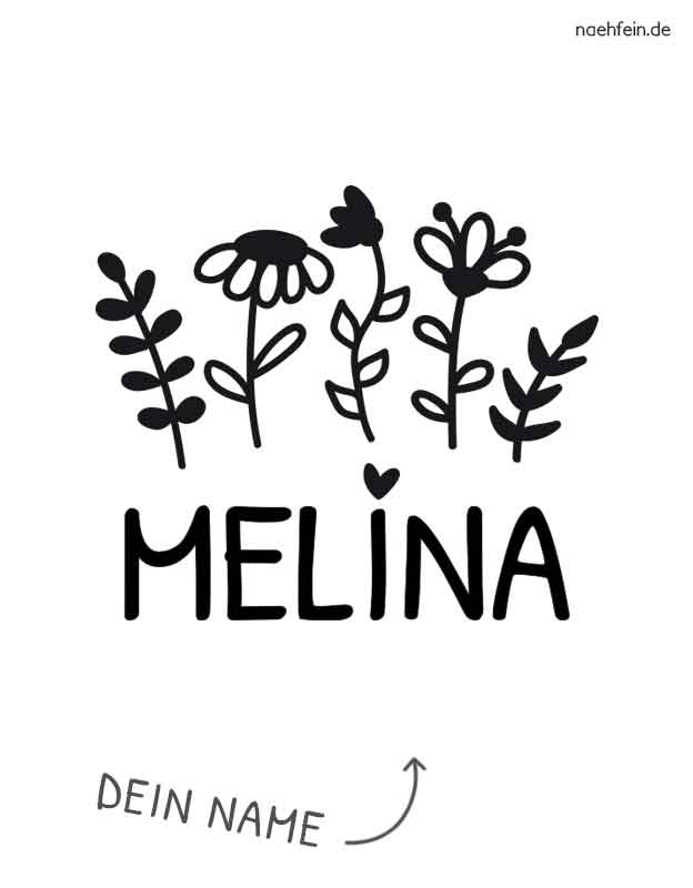 personalisierte Kinderschürze im Blumen Design - naehfein