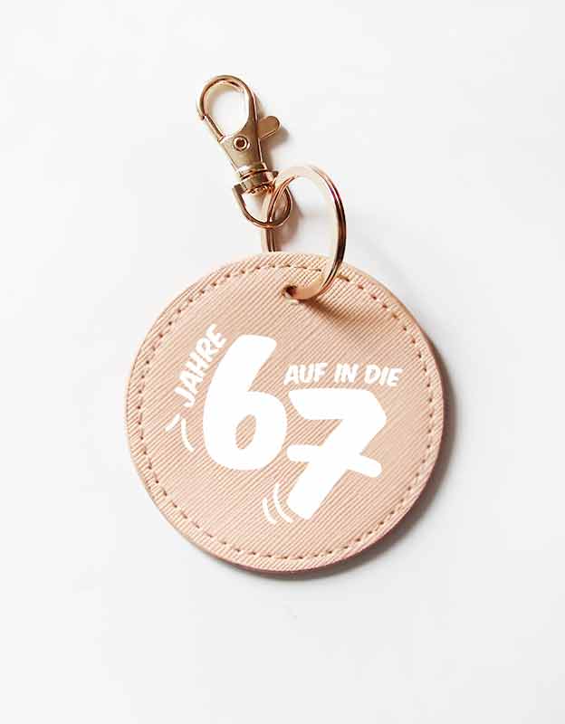 peach Schlüsselanhänger im coolen 7 Design -  Grundschulabschied Geschenk zum Abschied für Kinder