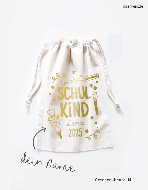schulkind-beutel-name-gold-m