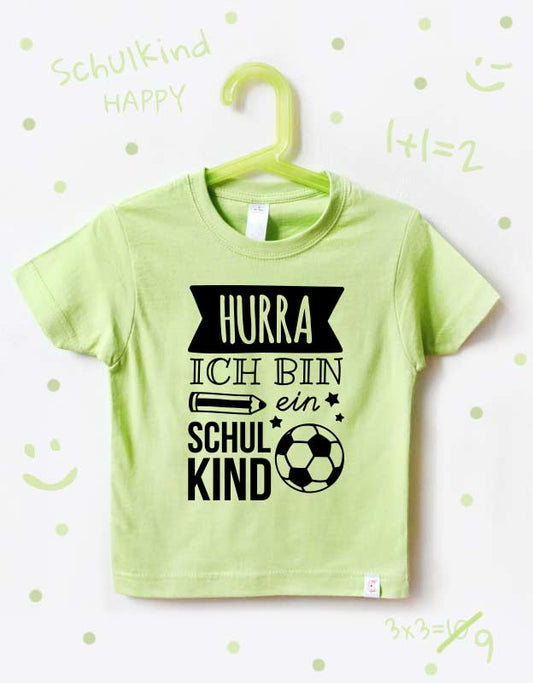 t-shirt einschulung - fußball - grün schwarz