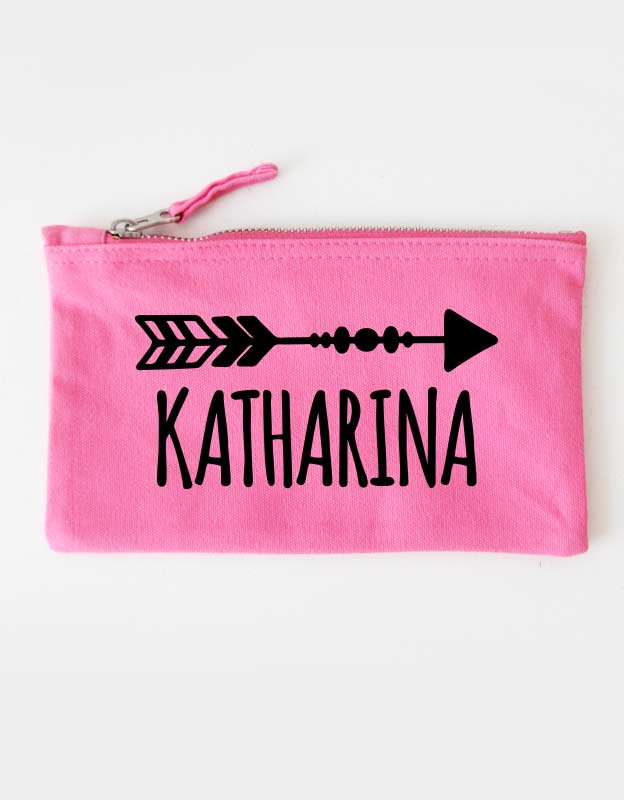 federtasche - pfeil - pink schwarz