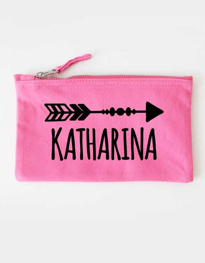 federtasche - pfeil - pink schwarz