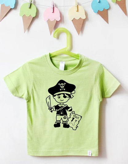geburtstagsshirt - pirat - gruen schwarz