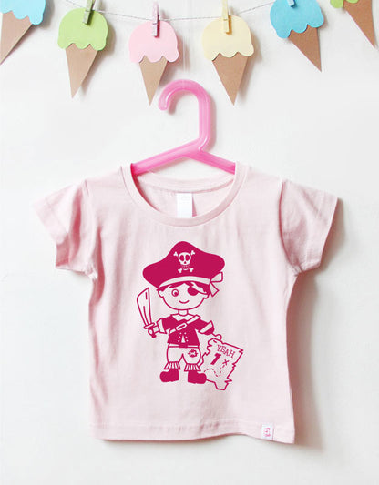 geburtstagsshirt - pirat - hellrosa pink